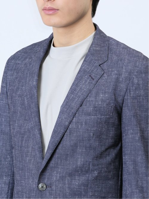 TechDenim スリムフィット 2ボタンジャケット 紺(セットアップ可能)