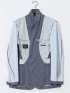 TechDenim スリムフィット 2ボタンジャケット 紺（セットアップ可能）