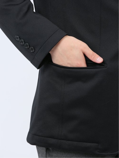 +CLOTHETブラック ジャケット 2 Mサイズ　未使用 TechBlack スリムフィット 2ボタンジャケット 黒無地(S 05黒