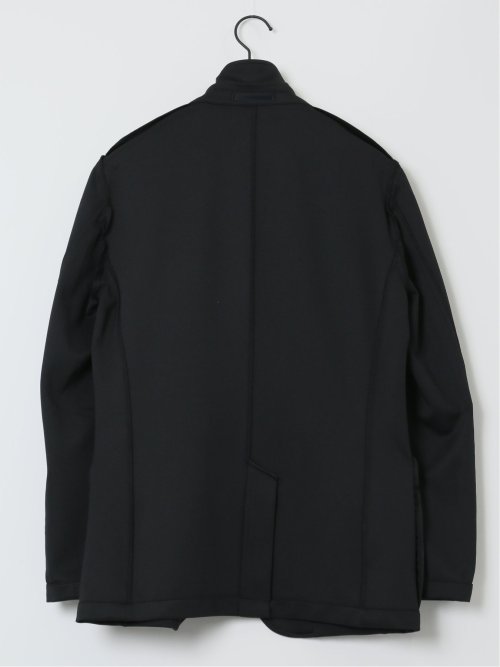 TechBlack スリムフィット 2ボタンジャケット 黒無地