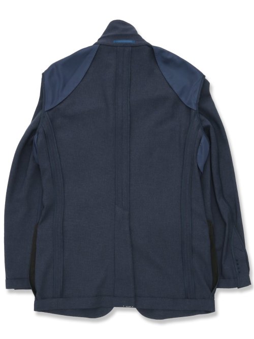 メッシュ レギュラーフィット 2ボタンブレザー 青