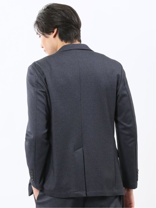 TechMove スリムフィット 2ボタンジャケット カルゼ紺(セットアップ可能)