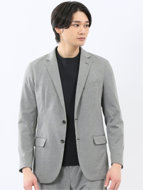ストレッチポンチ スリムフィット 2ボタンジャケット ライトグレー(セットアップ可能)