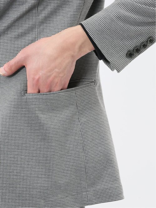 ストレッチポンチ スリムフィット 2ボタンジャケット ライトグレー(セットアップ可能)