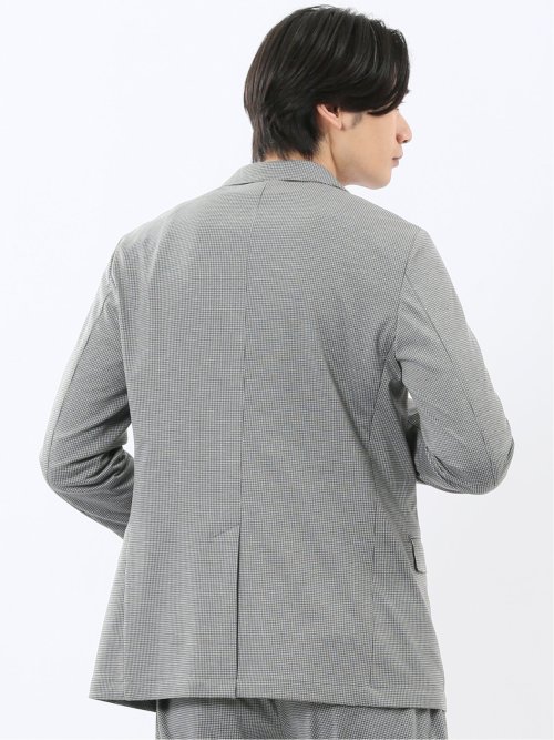 ストレッチポンチ スリムフィット 2ボタンジャケット ライトグレー(セットアップ可能)