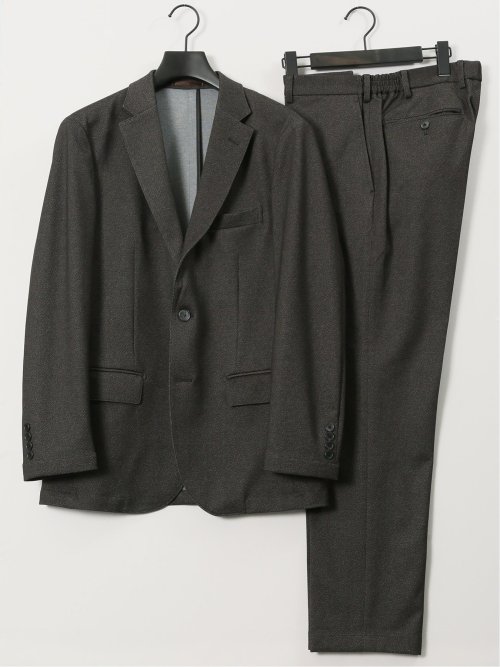 TechMove スリムフィット 2ボタンジャケット カルゼ茶(セットアップ可能)