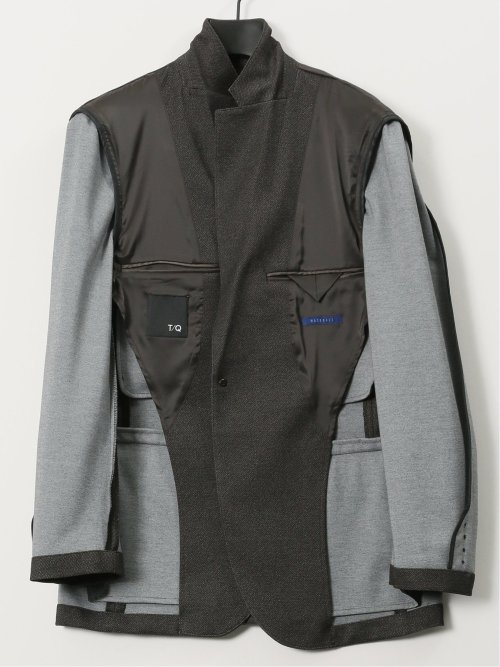 TechMove スリムフィット 2ボタンジャケット カルゼ茶(セットアップ可能)