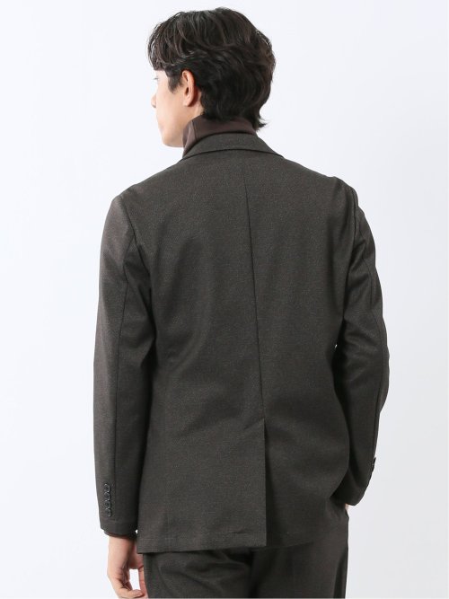 TechMove スリムフィット 2ボタンジャケット カルゼ茶(セットアップ可能)