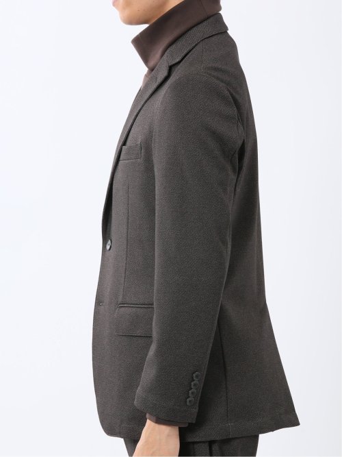 TechMove スリムフィット 2ボタンジャケット カルゼ茶(セットアップ可能)