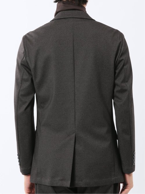 TechMove スリムフィット 2ボタンジャケット カルゼ茶(セットアップ可能)