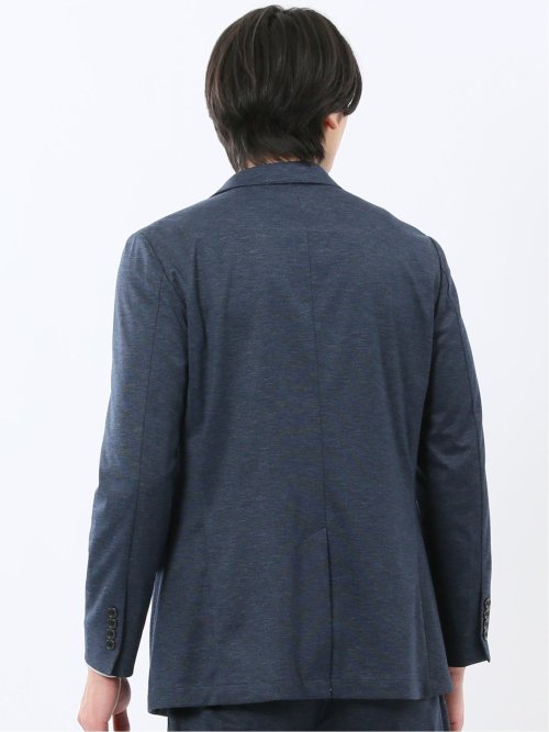 ストレッチポンチ スリムフィット 2ボタンジャケット 紺(セットアップ可能)