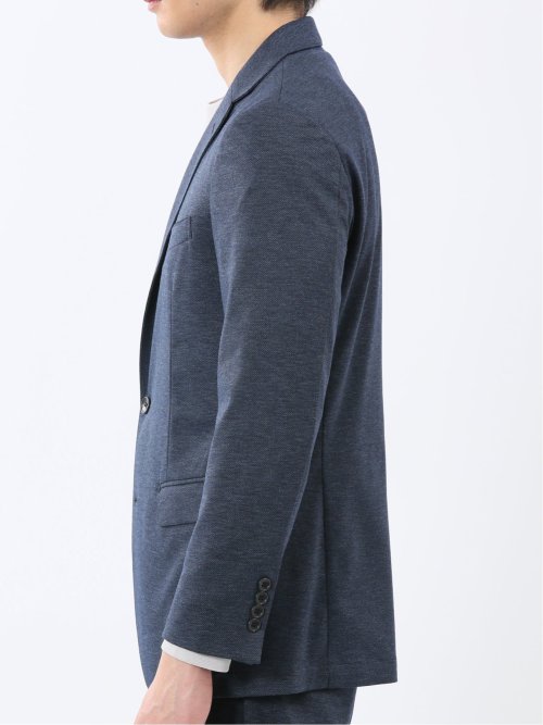 ストレッチポンチ スリムフィット 2ボタンジャケット 紺(セットアップ可能)