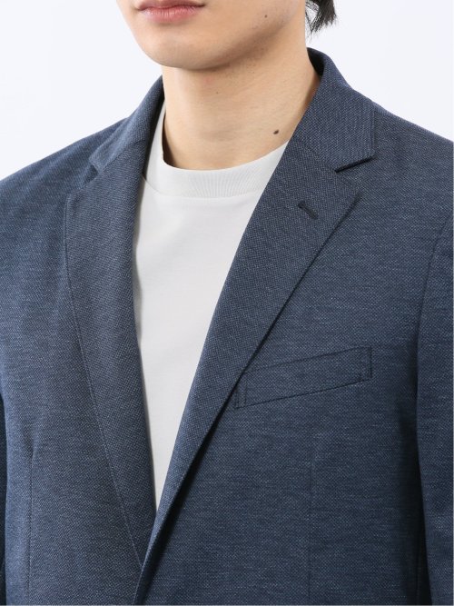 ストレッチポンチ スリムフィット 2ボタンジャケット 紺(セットアップ可能)