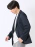 ジャケット メンズ ビジネス セットアップ可能 ストレッチ ウォッシャブル スリム 2ボタン テーラード チェック 紺 テックムーブ