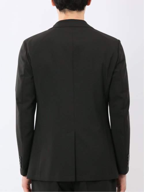 接触冷感 吸湿速乾 スリムフィット 2ボタン ジャケット 黒(セットアップ可能)