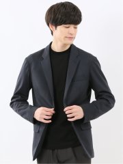 ストレッチポンチ スリムフィット 2ボタンジャケット カルゼ紺