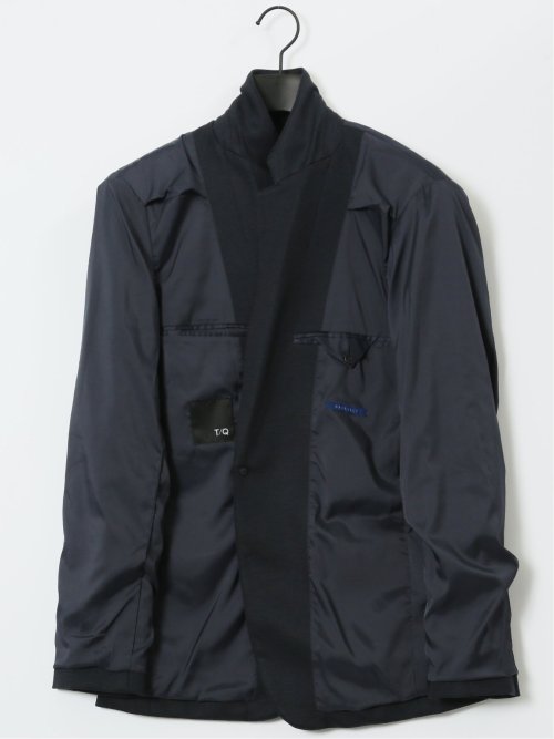 ストレッチポンチ スリムフィット 2ボタンジャケット カルゼ紺