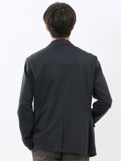 ストレッチポンチ スリムフィット 2ボタンジャケット カルゼ紺