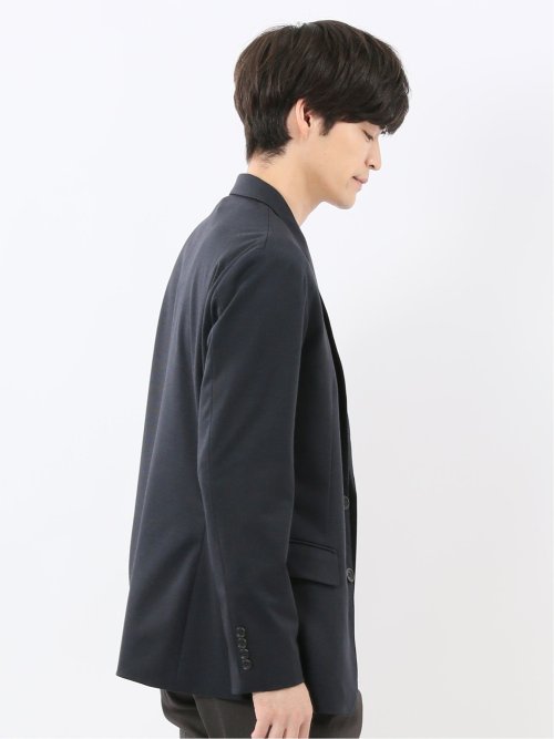 ストレッチポンチ スリムフィット 2ボタンジャケット カルゼ紺