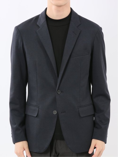 ストレッチポンチ スリムフィット 2ボタンジャケット カルゼ紺