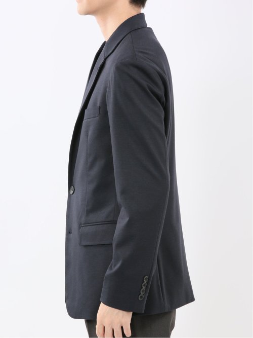 ストレッチポンチ スリムフィット 2ボタンジャケット カルゼ紺