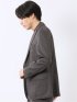 ジャケット メンズ ビジネス セットアップ可能 ストレッチ ウォッシャブル スリム 2ボタン テーラード ヘリンボン 茶 テックムーブ