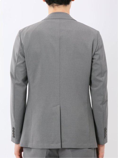 接触冷感 吸湿速乾 スリムフィット 2ボタン ジャケット グレー(セットアップ可能)