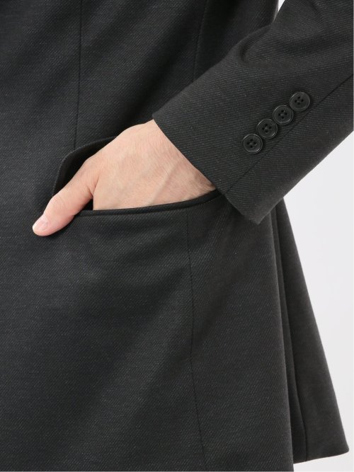 ストレッチポンチ スリムフィット 2ボタンジャケット カルゼグレー