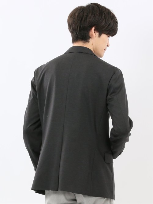 ストレッチポンチ スリムフィット 2ボタンジャケット カルゼグレー