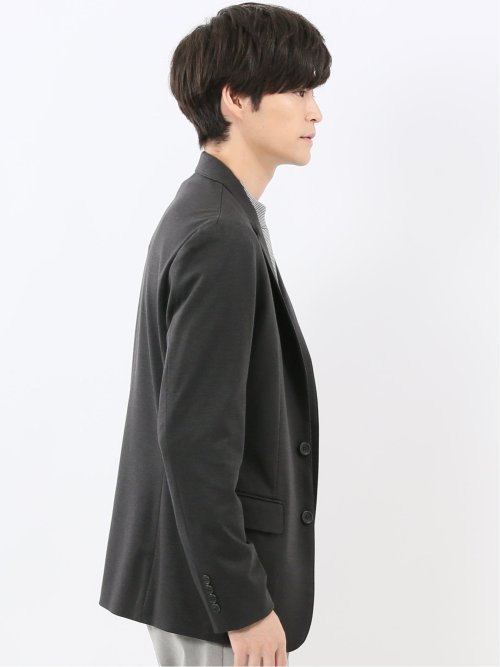 ストレッチポンチ スリムフィット 2ボタンジャケット カルゼグレー