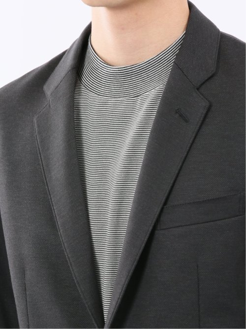 ストレッチポンチ スリムフィット 2ボタンジャケット カルゼグレー