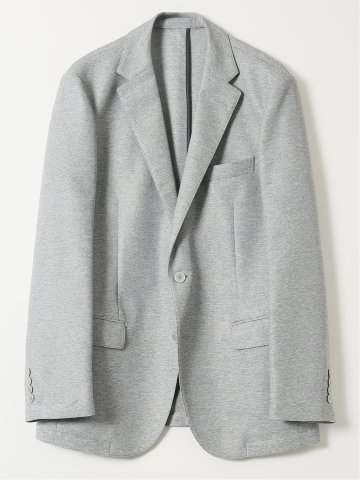 TechLinen スリムフィット 2ボタン ジャケット ライトグレー(セットアップ可能)