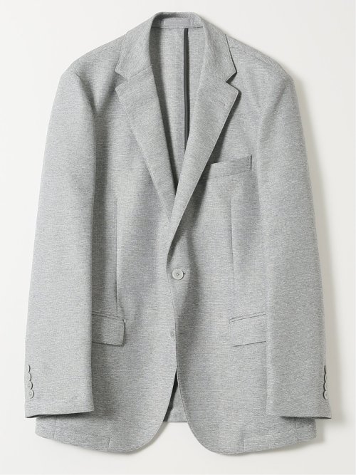 TechLinen スリムフィット 2ボタン ジャケット ライトグレー(セットアップ可能)