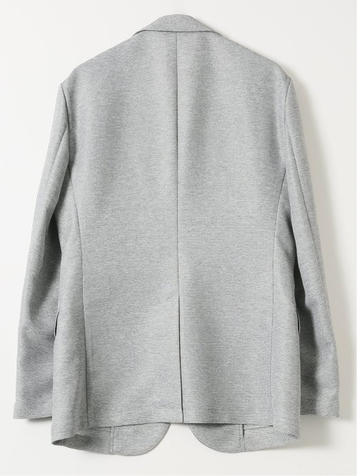 TechLinen スリムフィット 2ボタン ジャケット ライトグレー(セットアップ可能)