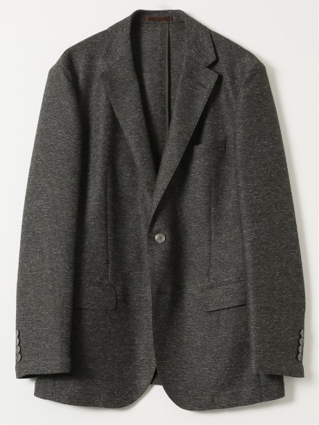 TechLinen スリムフィット 2ボタン ジャケット 茶(セットアップ可能)