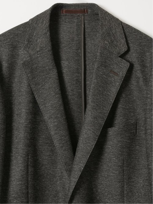 TechLinen スリムフィット 2ボタン ジャケット 茶(セットアップ可能)