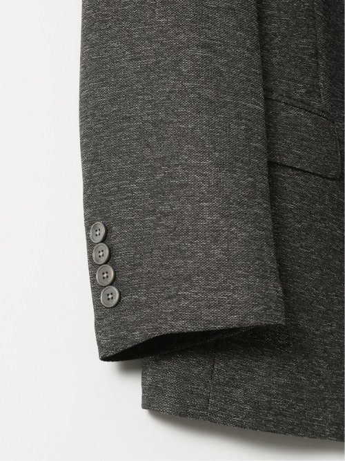 TechLinen スリムフィット 2ボタン ジャケット 茶(セットアップ可能)