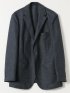 TechLinen スリムフィット 2ボタン ジャケット 紺(セットアップ可能)