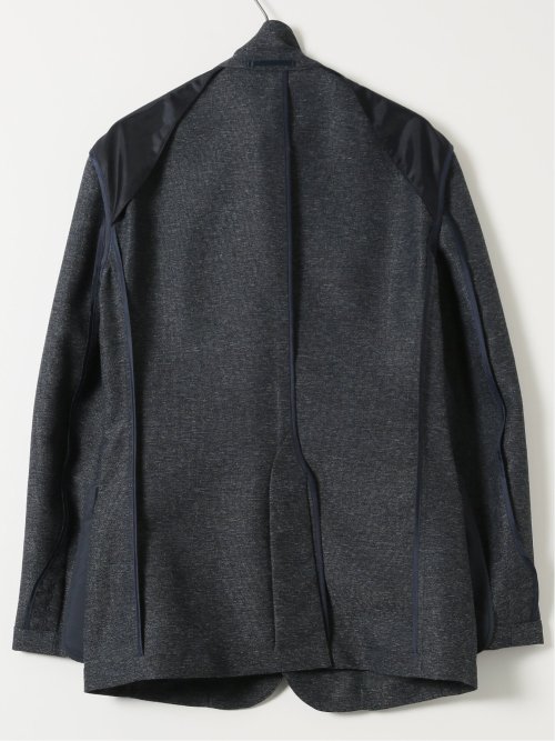 TechLinen スリムフィット 2ボタン ジャケット 紺(セットアップ可能)