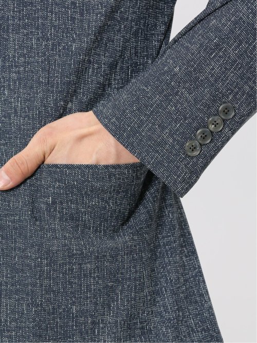 TechCool スリムフィット 2ボタン ジャケット 青(セットアップ可能)