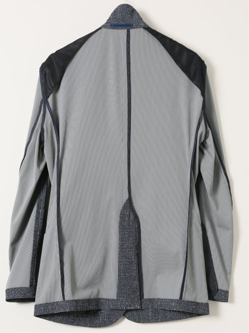 TechCool スリムフィット 2ボタン ジャケット 青(セットアップ可能)