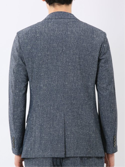 TechCool スリムフィット 2ボタン ジャケット 青(セットアップ可能)