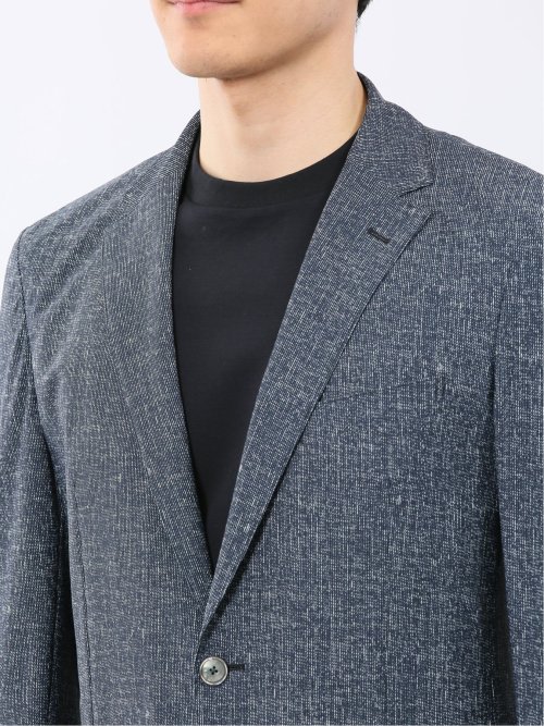 TechCool スリムフィット 2ボタン ジャケット 青(セットアップ可能)