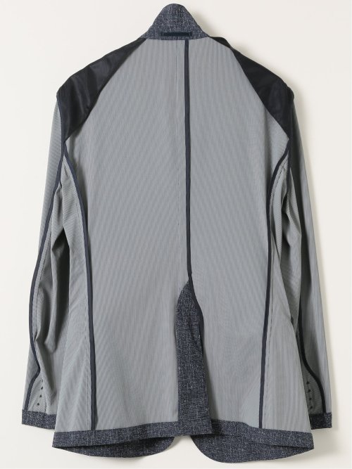 TechCool スリムフィット 2ボタン ジャケット 紺(セットアップ可能)