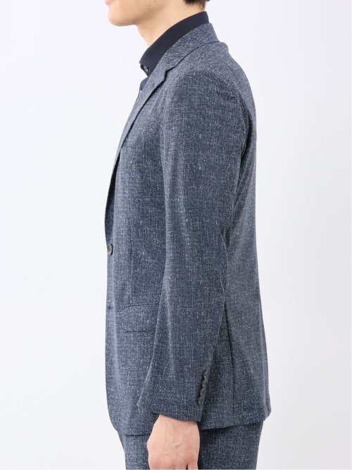 TechCool スリムフィット 2ボタン ジャケット 紺(セットアップ可能)