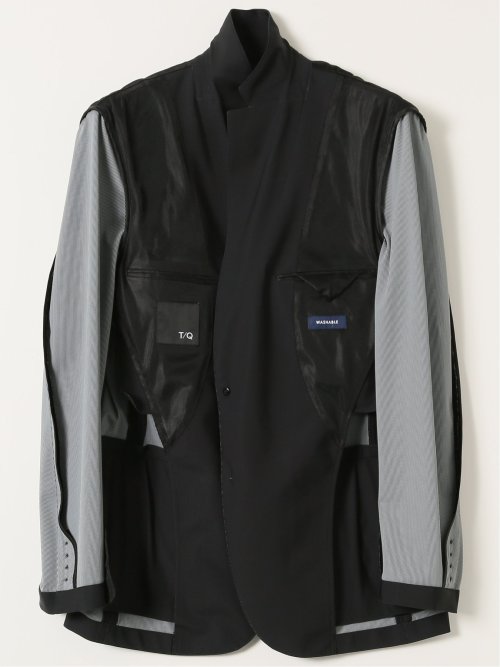 TechCool スリムフィット 2ボタン ジャケット 黒(セットアップ可能)