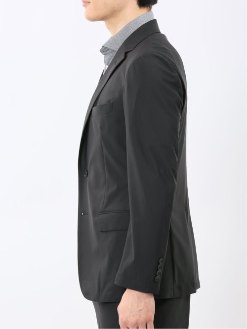 TechCool スリムフィット 2ボタン ジャケット 黒(セットアップ可能)
