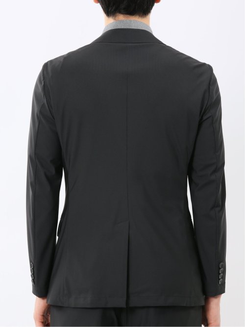 TechCool スリムフィット 2ボタン ジャケット 黒(セットアップ可能)