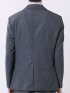 ストレッチ ウォッシャブル サッカー プリント レギュラーフィット 2ボタン ジャケット 紺(セットアップ可能)