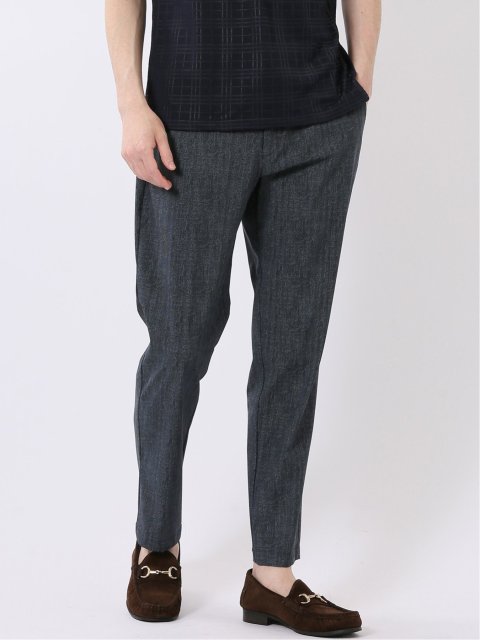 接触冷感 ストレッチ ウォッシャブル プリント スリムフィット ノータック パンツ(セットアップ可能)